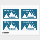 Sticker Rectangulaire I'd Rather Be In Snoqualmie Washington Mountain (Feuille)