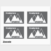 Sticker Rectangulaire I'd Rather Be In Spearfish South Dakota Mountain (Feuille)