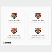 Sticker Rectangulaire Idaho State University Bengals Spirit Design (Feuille)