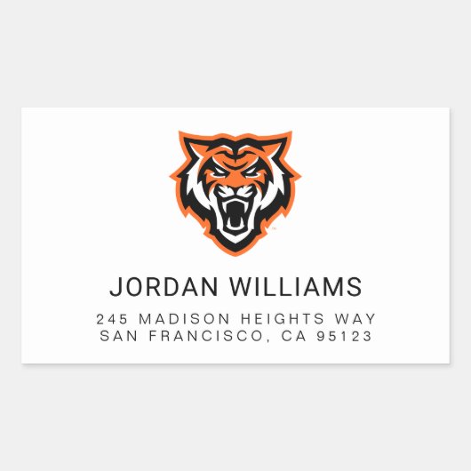 Sticker Rectangulaire Idaho State University Bengals Spirit Design (Devant)