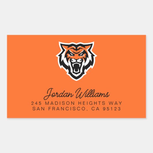 Sticker Rectangulaire Idaho State University Bengals Spirit Design (Devant)