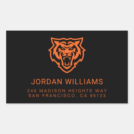 Sticker Rectangulaire Idaho State University Bengals Spirit Design (Devant)