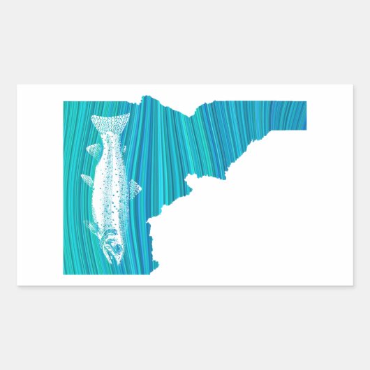 Sticker Rectangulaire Idaho Wave Fishing (Devant)