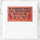 Sticker rectangulaire idéal pour le monde (Sac)