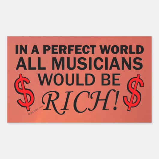 Sticker rectangulaire idéal pour le monde (Devant)