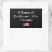 Sticker Rectangulaire Idée simple pour la saison politique (Sac)