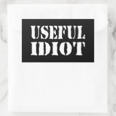 STICKER RECTANGULAIRE IDIOT UTILE (Sac)