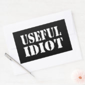 STICKER RECTANGULAIRE IDIOT UTILE (Enveloppe)