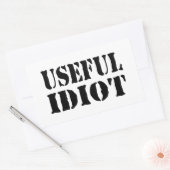 STICKER RECTANGULAIRE IDIOT UTILE (Enveloppe)