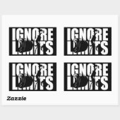 Sticker Rectangulaire IGNORE LIMITS - Deadlift Worklift Motivational (Feuille)
