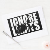 Sticker Rectangulaire IGNORE LIMITS - Deadlift Worklift Motivational (Enveloppe)