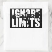 Sticker Rectangulaire IGNORE LIMITS - Exercice de la journée de la jambe (Sac)