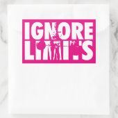 Sticker Rectangulaire IGNORE LIMITS - Motivation pour l'haltérophilie de (Sac)