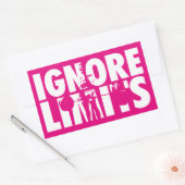 Sticker Rectangulaire IGNORE LIMITS - Motivation pour l'haltérophilie de (Enveloppe)