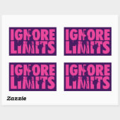 Sticker Rectangulaire IGNORE LIMITS - Motivation pour l'haltérophilie de (Feuille)