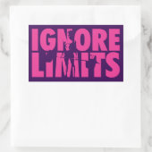 Sticker Rectangulaire IGNORE LIMITS - Motivation pour l'haltérophilie de (Sac)