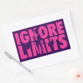 Sticker Rectangulaire IGNORE LIMITS - Motivation pour l'haltérophilie de (Enveloppe)