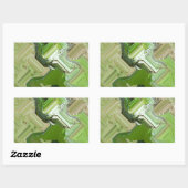 Sticker Rectangulaire Iguane vert (Feuille)