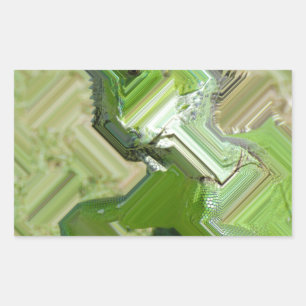 Sticker Rectangulaire Iguane vert