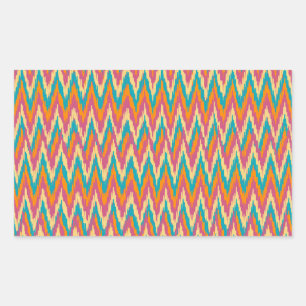 Sticker Rectangulaire iKat Zigzag Design Couleurs d'épices