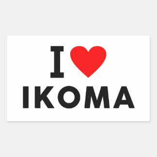 Sticker Rectangulaire Ikoma Japon ville d'amour cœur comme voyage