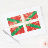 Sticker Rectangulaire Ikurriña usée (Enveloppe)