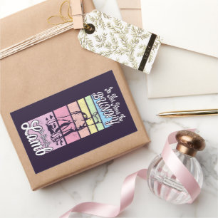 Sticker Rectangulaire Il Ne S'Agit Pas Du Lapin Et De L'Agneau Pastel