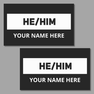 Sticker Rectangulaire Il Pronounounounounes noir et blanc