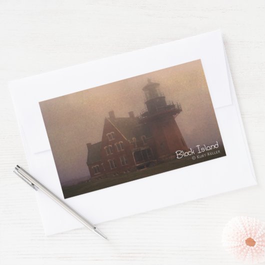 Sticker Rectangulaire Île Block (Enveloppe)