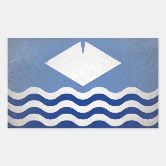 Sticker Rectangulaire Île de Wight (Devant)