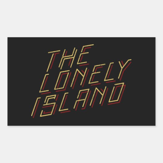 Sticker Rectangulaire Île numérique (Devant)