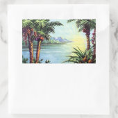 Sticker Rectangulaire Île vintage (Sac)