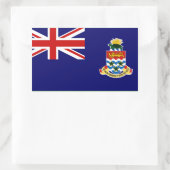 Sticker Rectangulaire Îles Caïmans : Drapeau des îles Caïmans (Sac)