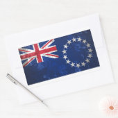 Sticker Rectangulaire Îles Cook (Enveloppe)