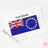 Sticker Rectangulaire Îles Cook (Enveloppe)