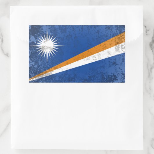 Sticker Rectangulaire Îles Marshall (Sac)