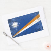 Sticker Rectangulaire Îles Marshall (Enveloppe)