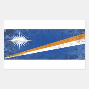 Sticker Rectangulaire Îles Marshall