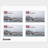 Sticker Rectangulaire Îles Svolvaer Lofoten (Feuille)