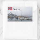 Sticker Rectangulaire Îles Svolvaer Lofoten (Sac)