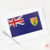 Sticker Rectangulaire Îles Turques et Caïques (Enveloppe)