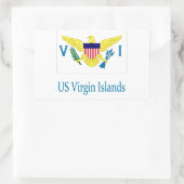Sticker Rectangulaire Îles Vierges américaines (Sac)