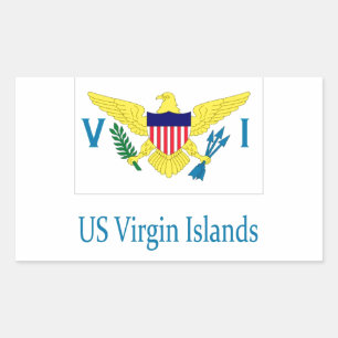 Sticker Rectangulaire Îles Vierges américaines