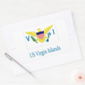 Sticker Rectangulaire Îles Vierges américaines (Enveloppe)
