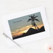 Sticker Rectangulaire Îles Vierges britanniques, carte Sunset (Enveloppe)