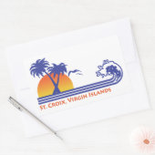 Sticker Rectangulaire Îles Vierges Sainte-Croix (Enveloppe)