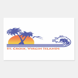 Sticker Rectangulaire Îles Vierges Sainte-Croix