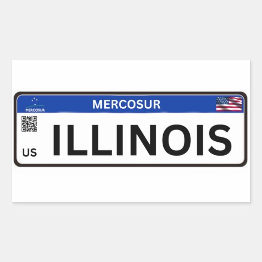 Sticker Rectangulaire Illinois Mercosur (Devant)