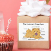 STICKER RECTANGULAIRE ILLUSTRATED CHOW