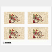 Sticker Rectangulaire Illustration Antique de l'Enfant de Mère l'Oye (Feuille)